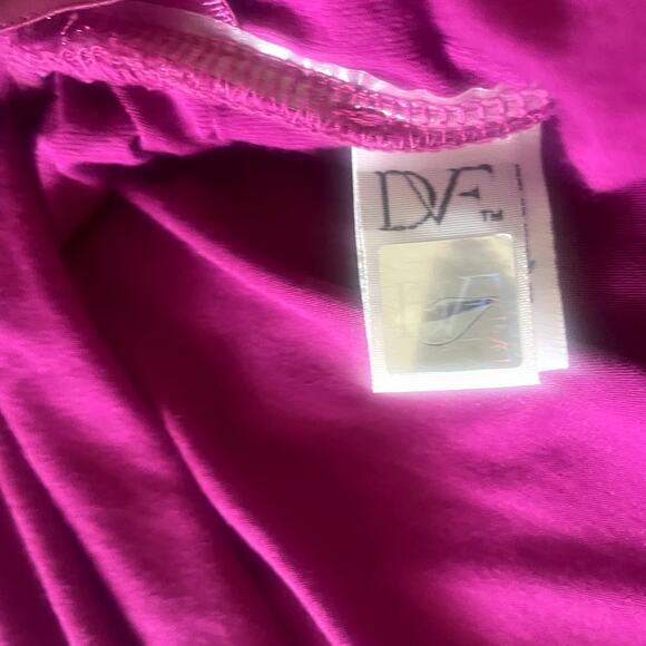 Diane von Furstenberg DVF Bentley Plum Ruched Stretch Jersey Bodycon Dress P (0) - Picture 7 of 8